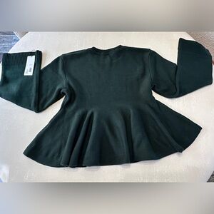 NWT ADEAM women’s Wendy knit top size L in forest green!!